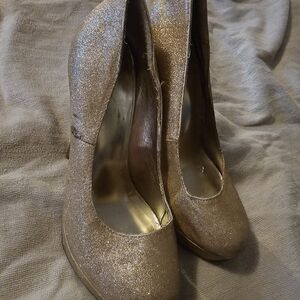 Charlotte Russe Y2K Gold Heels
